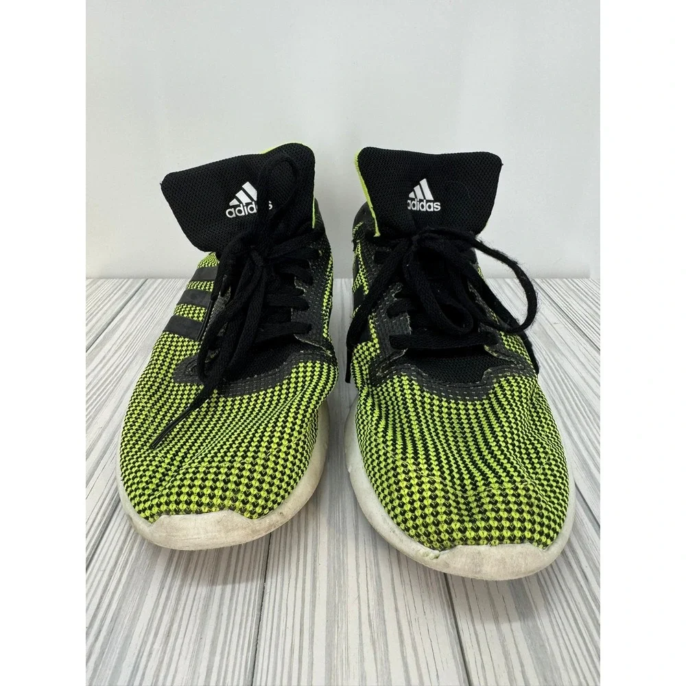 Adidas Men's Running Gym Mesh Shoes Sneakers Athletic Black Green & Black Size 9